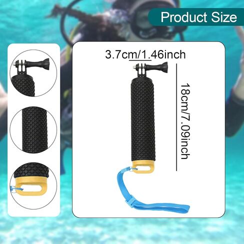 عائمة قبضة اليد العائمة Bobber Stick Monopod Mount for Action كاميرات الغوص تحت الماء تصوير رياضة للتصفح- in Saudi Arabia