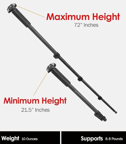 احترافي الأسود 72 "monopod/unipod (الإصدار السريع) متوافق مع Ricoh GR IV in Saudi Arabia