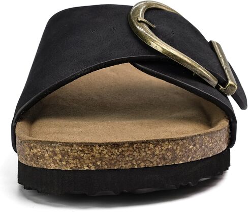 Merving Women Women Cork Pooted Sandal Buckle Beach Beach Slides Open Open Slides in Kuwait