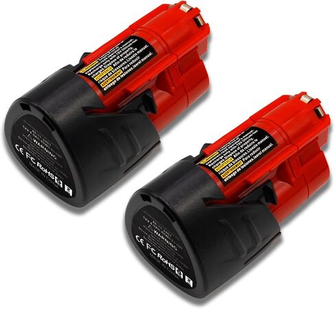 2-pack 4.0ah 12v lithium-ion pratice بطارية متوافقة مع Milwaukee M12 الأدوات اللاسلكية-نماذج نماذج 48-11-2420 48-11-2440 48-11-2402 48-11-2411 48-11-2412 in Kuwait