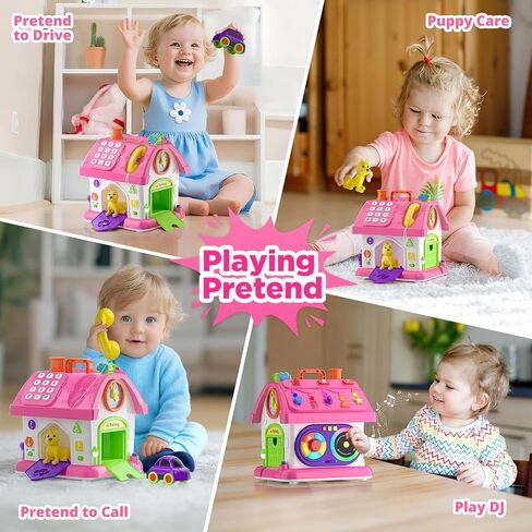 Musical Toys for 1 Year Old Girl Gifts, Bilingual Learning Toddlers Toy 1-2 Yr, Montessori Educational Toys for One Year Old Boy 12-18 Months, 1st First Birthday Girl Boy Gifts Present in Saudi Arabia