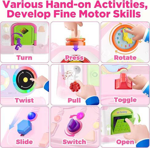 Musical Toys for 1 Year Old Girl Gifts, Bilingual Learning Toddlers Toy 1-2 Yr, Montessori Educational Toys for One Year Old Boy 12-18 Months, 1st First Birthday Girl Boy Gifts Present in Saudi Arabia