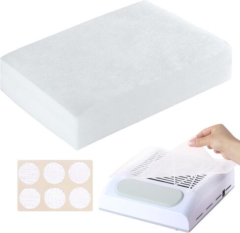 200 Sheets Nail Dust Collector Filter Paper Disposable Nail Dust Collector Sheets for Most of Nail Dust Collector dust Collector Nail tech Supplies Accessories Nail mat for Nail Salon in Kuwait