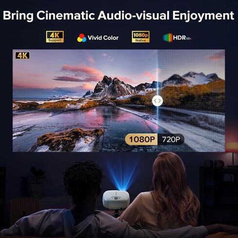 [Google TV Licensed&Voice Control] Projector, Outdoor Smart 1080P Projector with WiFi and Bluetooth, Auto Focus & Keystone, Movie Video Projector, Home Cinema Mini Portable Proyector for iOS/Android in Saudi Arabia