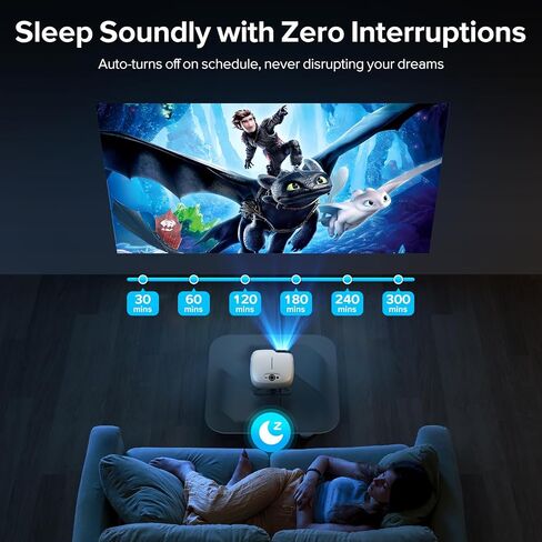 [Google TV Licensed&Voice Control] Projector, Outdoor Smart 1080P Projector with WiFi and Bluetooth, Auto Focus & Keystone, Movie Video Projector, Home Cinema Mini Portable Proyector for iOS/Android in Saudi Arabia