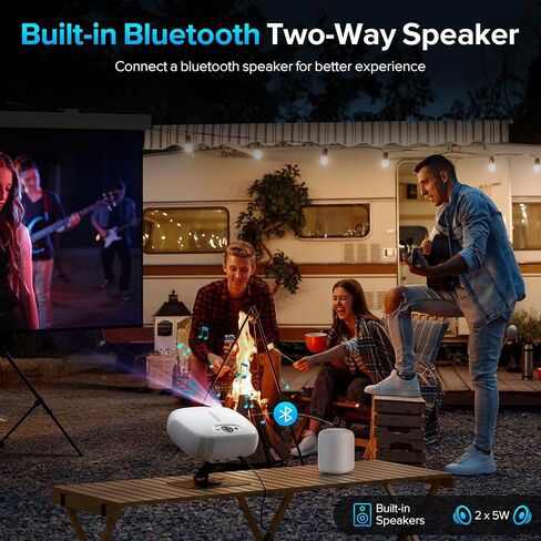 [Google TV Licensed&Voice Control] Projector, Outdoor Smart 1080P Projector with WiFi and Bluetooth, Auto Focus & Keystone, Movie Video Projector, Home Cinema Mini Portable Proyector for iOS/Android in Saudi Arabia