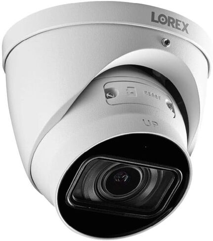 Lorex 4K (8MP) مآخذ كاميرا Smart Dome Smiture Smart Dome مع الصوت في الوقت الفعلي وتسجيل 30 إطارًا في الثانية في الوقت الفعلي-أبيض in Kuwait