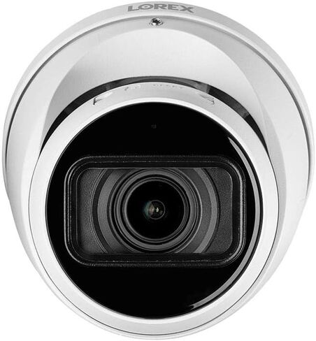 Lorex 4K (8MP) مآخذ كاميرا Smart Dome Smiture Smart Dome مع الصوت في الوقت الفعلي وتسجيل 30 إطارًا في الثانية في الوقت الفعلي-أبيض in Kuwait