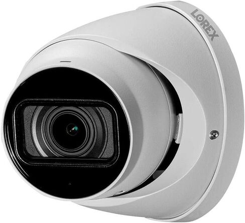 Lorex 4K (8MP) مآخذ كاميرا Smart Dome Smiture Smart Dome مع الصوت في الوقت الفعلي وتسجيل 30 إطارًا في الثانية في الوقت الفعلي-أبيض in Kuwait