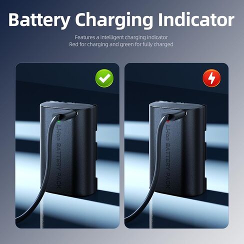 llano 2400mAh LP-E6P LP-E6NH Battery with USB-C & 20W Battery Charger Set in Saudi Arabia