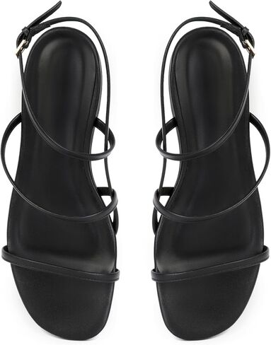 Strappy Flat Sandals for Women Round Open Toe Beaded Flats Ankle Strap Summer Beach Casual Dress Sandal Shoes in Kuwait