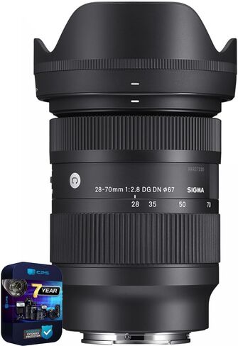 Sigma 592965 28-70mm F2.8 DG DN Contemporary Zoom Lens for Full Frame Sony E-Mount Bundle with 7 YR CPS Enhanced Protection Pack in Saudi Arabia