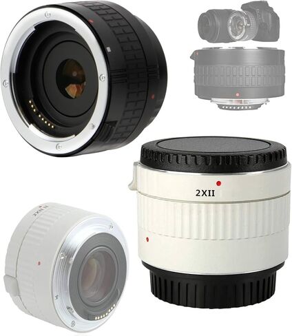 محول 2x HD لـ Canon EF 75-300 يصل إلى عدسة تكبير 150-600 مم ، (مهمة: أسود أو أبيض اعتمادًا على التوافر) in Kuwait