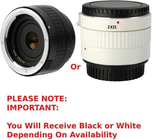 محول 2x HD لـ Canon EF 75-300 يصل إلى عدسة تكبير 150-600 مم ، (مهمة: أسود أو أبيض اعتمادًا على التوافر) in Kuwait