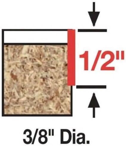 Diablo Carbide Flush Trim Router Bit - Cuts Hardwood, Softwood, Plywood, Composite Materials - 3/8" Dia, Tico Carbide, Anti-Buildup Coating, Pattern Routing - DR42102 in Saudi Arabia