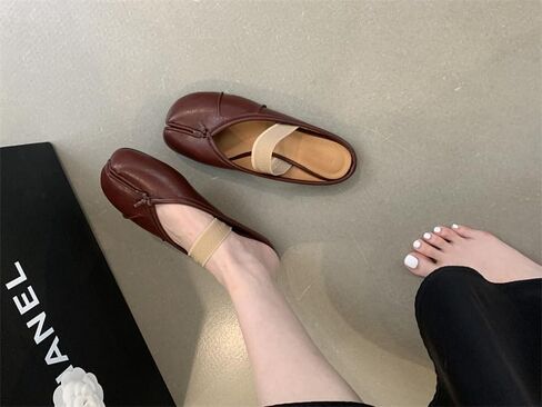 ZQW Soft Tabi Bunes for Women Leabing Ene Sehless Slies Slies Slies Recied Rightweight Slip على الأحذية لارتداء داخلي في الهواء الطلق اليومي in Kuwait