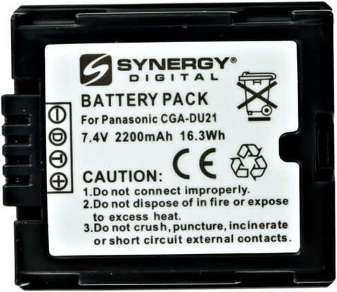 Synergy Digital Camcorder Batteries, Compatible with Battery Biz B-9067, B-9608, B-9609 Camcorder Batteries (li-ion, 7.4V, 2200 mAh), Set of 2 in Saudi Arabia
