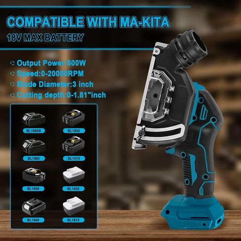 Cordless Cut Off Tool Compatible with Makita 18V Battery, 20000RPM Cordless Angle Grinder Brushless Motor (NO Battery) for Wood/Metal/Plastic (Fit for MA-KITA 18V Battery) in Saudi Arabia