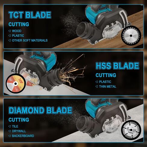 Cordless Cut Off Tool Compatible with Makita 18V Battery, 20000RPM Cordless Angle Grinder Brushless Motor (NO Battery) for Wood/Metal/Plastic (Fit for MA-KITA 18V Battery) in Saudi Arabia
