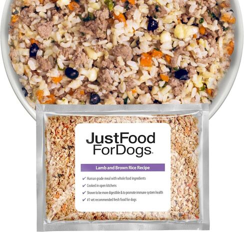 طعام الكلاب الطازج المجمد من JustFoodForDogs، وجبة كاملة أو طعام للكلاب، معكرونة من الديك الرومي والقمح الكامل، 72 أونصة (عبوة من 7 قطع) in Kuwait