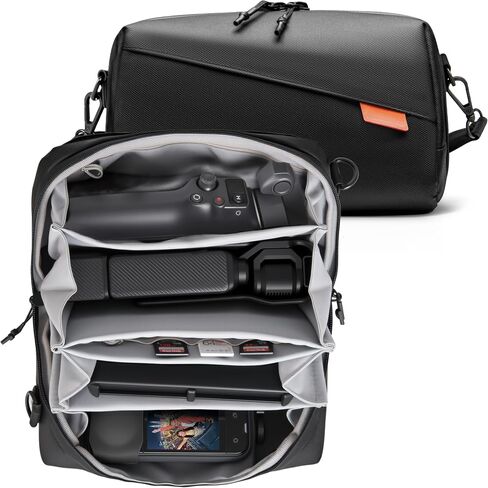 Carrying Bag Pouch Backpack Travel Large Soft Case Organizer Multilayer Storage For DJI Osmo Mobile 7/7P for Insta 360 X5 X4 Go Ultra For Gopro hero 13 12 11 10 Accessories with Shoulder Strap in Saudi Arabia