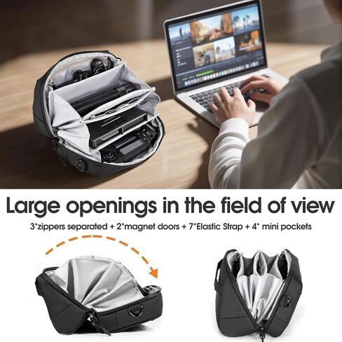 Carrying Bag Pouch Backpack Travel Large Soft Case Organizer Multilayer Storage For DJI Osmo Mobile 7/7P for Insta 360 X5 X4 Go Ultra For Gopro hero 13 12 11 10 Accessories with Shoulder Strap in Saudi Arabia