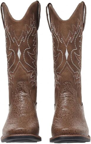 أحذية رعاة البقر الغربية للنساء منتصف العجل Cowgirl Boot Snip Toe كعب مكتنزة in Kuwait