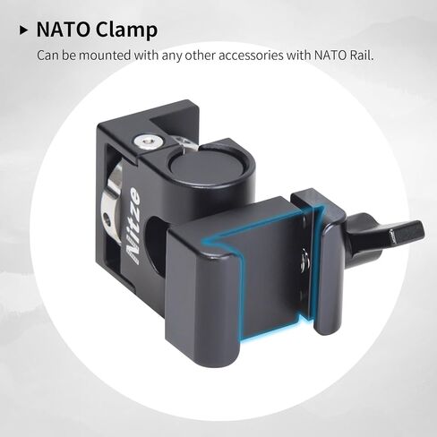 Nitze Field Monitor Mount, NATO Monitor Mount, with NATO Clamp, Swivel and Tilt Adjustable, Max Payload 11 lb -N54-F2 in Saudi Arabia