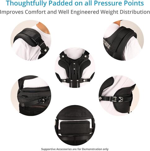 PROAIM Cinema Pro Heavy-Duty Gimbal Stabilizer Arm & Lightweight Support Vest. Payload: 15-29kg / 33-63. 8lb.Arm Post 1/2", 3/4", 5/8". for Handheld Video Camera Stabilizers in Saudi Arabia