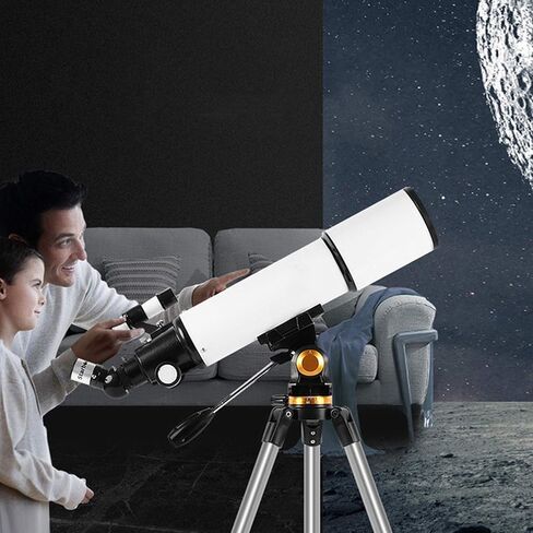 Telescope for Kids Adults Astronomy Beginners 80mm Refractor Telescopes Low Light NightWaterproof HD with Smartphone Adapter Backpack and Moon Filter in Saudi Arabia
