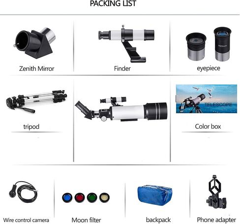High Power HD National Geographic Astronomical Telescope HD Monoculars Portable 70MM Refractor for Beginners And Children Smart Phone Adapter with Adjustable Tripod Moon Filter Finder And Carrying Bag in Saudi Arabia