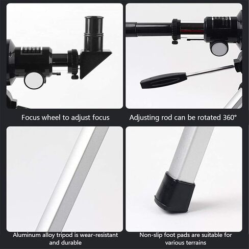 2021 Updated Astronomical Telescope 70Mm Portable Astronomical Telescope with Tripod/Mobile Phone Holder/Star Finder Suitable for Children and Beginners. in Saudi Arabia