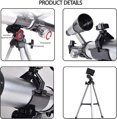 تلسكوب تلسكوب أحادي العين لعلم الفلك 50 ملم HD Telescope Telescope والمبتدئين والأطفال مع ترايبود قابل للتعديل ونطاق الباحث مثالي للأطفال التعليمية والهدية in Saudi Arabia