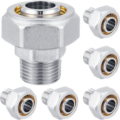6 PCS 3/4 "تجهيزات أنابيب الهواء المساواة ، مطلي النحاس النحاسي ، 200psi ، تجهيزات أنابيب لخط الهواء المضغوط للمتجر مضغوط in Saudi Arabia
