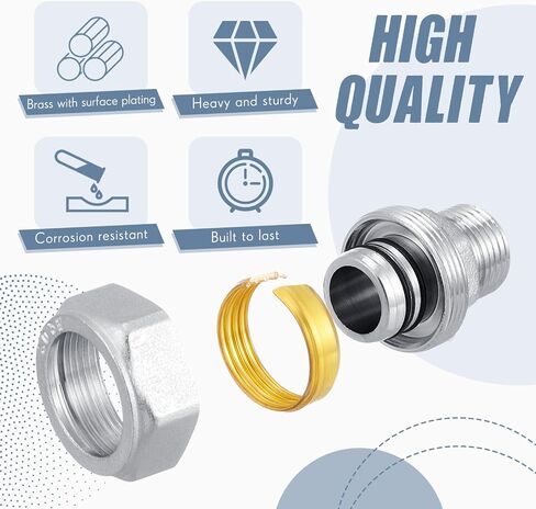 6 PCS 3/4 "تجهيزات أنابيب الهواء المساواة ، مطلي النحاس النحاسي ، 200psi ، تجهيزات أنابيب لخط الهواء المضغوط للمتجر مضغوط in Saudi Arabia