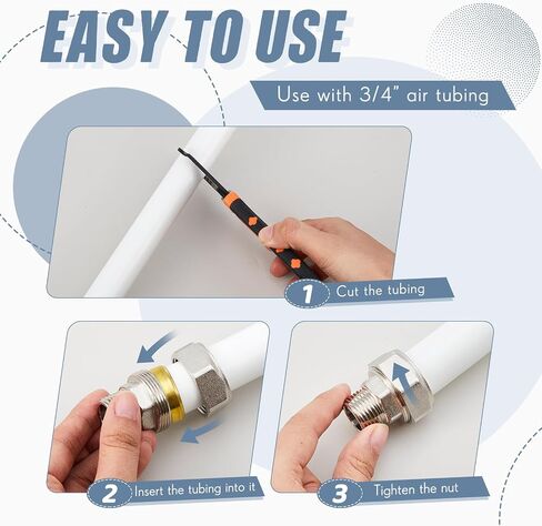 6 PCS 3/4 "تجهيزات أنابيب الهواء المساواة ، مطلي النحاس النحاسي ، 200psi ، تجهيزات أنابيب لخط الهواء المضغوط للمتجر مضغوط in Saudi Arabia