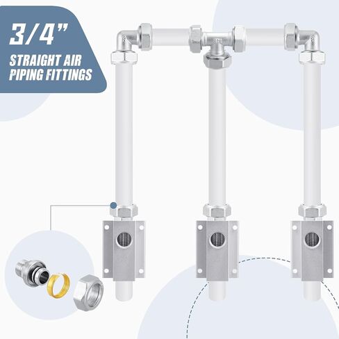 6 PCS 3/4 "تجهيزات أنابيب الهواء المساواة ، مطلي النحاس النحاسي ، 200psi ، تجهيزات أنابيب لخط الهواء المضغوط للمتجر مضغوط in Saudi Arabia