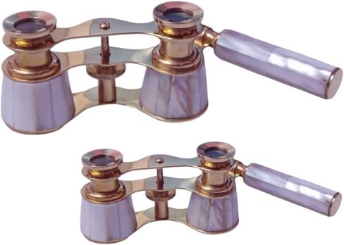 Opera Brass Binoculars Mother of Pearl la Dauphin Paris Opera Glasses with Box Confirmation Thanksgiving Gifted Item | Best Family Woman Gift | Opera Glasses for Womens in Saudi Arabia