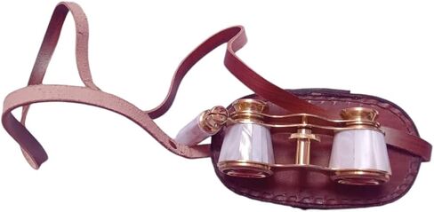 Opera Brass Binoculars Mother of Pearl la Dauphin Paris Opera Glasses with Box Confirmation Thanksgiving Gifted Item | Best Family Woman Gift | Opera Glasses for Womens in Saudi Arabia