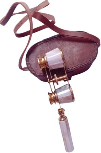 Opera Brass Binoculars Mother of Pearl la Dauphin Paris Opera Glasses with Box Confirmation Thanksgiving Gifted Item | Best Family Woman Gift | Opera Glasses for Womens in Saudi Arabia
