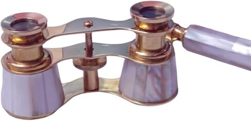 Opera Brass Binoculars Mother of Pearl la Dauphin Paris Opera Glasses with Box Confirmation Thanksgiving Gifted Item | Best Family Woman Gift | Opera Glasses for Womens in Saudi Arabia
