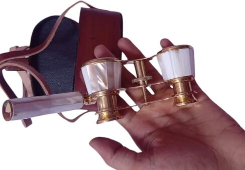 Opera Brass Binoculars Mother of Pearl la Dauphin Paris Opera Glasses with Box Confirmation Thanksgiving Gifted Item | Best Family Woman Gift | Opera Glasses for Womens in Saudi Arabia