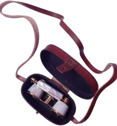 Opera Brass Binoculars Mother of Pearl la Dauphin Paris Opera Glasses with Box Confirmation Thanksgiving Gifted Item | Best Family Woman Gift | Opera Glasses for Womens in Saudi Arabia