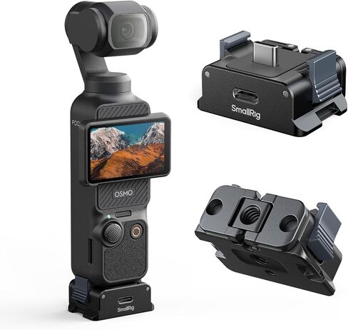 قاعدة محول شحن صغيرة من أجل DJI Osmo Pocket 3 ، Dock من نوع سطح المكتب من النوع المكتبي مع ثقب المسمار 1/4 بوصة قابلة للطيتين في مخلب لأربود/عصي صور شخصية ، قوس قاعدة التثبيت لـ ARCA in Kuwait