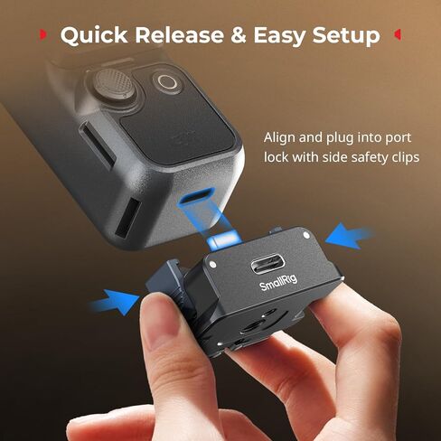 قاعدة محول شحن صغيرة من أجل DJI Osmo Pocket 3 ، Dock من نوع سطح المكتب من النوع المكتبي مع ثقب المسمار 1/4 بوصة قابلة للطيتين في مخلب لأربود/عصي صور شخصية ، قوس قاعدة التثبيت لـ ARCA in Kuwait