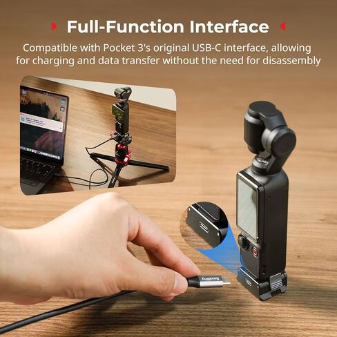 قاعدة محول شحن صغيرة من أجل DJI Osmo Pocket 3 ، Dock من نوع سطح المكتب من النوع المكتبي مع ثقب المسمار 1/4 بوصة قابلة للطيتين في مخلب لأربود/عصي صور شخصية ، قوس قاعدة التثبيت لـ ARCA in Kuwait