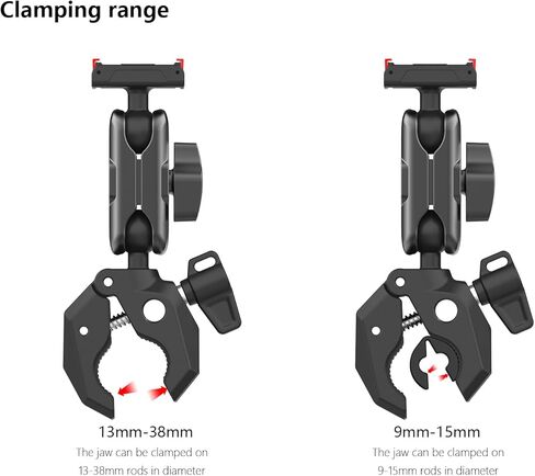 Motorcycle Mount Bike Handlebar Clamp with Magnetic Quick Release for DJI Osmo 360 Action 5 Pro 4 3 Accessories, Super Clamp Jaw Flex Tube Seat Rail Tail Pipe Holder Attachment in Kuwait