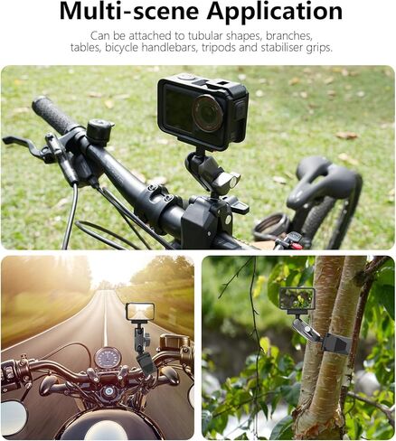 Motorcycle Mount Bike Handlebar Clamp with Magnetic Quick Release for DJI Osmo 360 Action 5 Pro 4 3 Accessories, Super Clamp Jaw Flex Tube Seat Rail Tail Pipe Holder Attachment in Kuwait