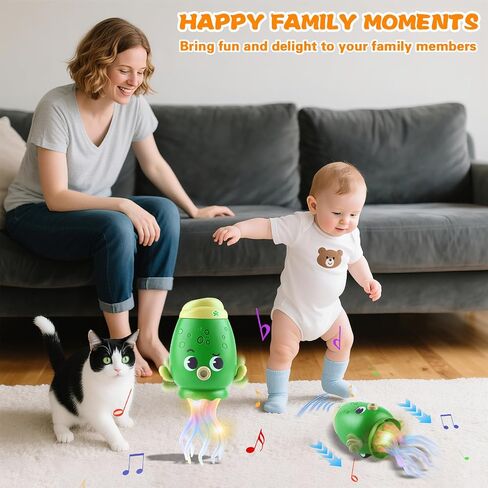 GEVINST Dancing Octopus Baby Toy, Toddler Crawling Tummy Time Toys with Light and Music, Electric Magic Dancing Squid Toy for Kids 12-18+ Months, Funny 1st Boys Girls Birthday Gifts, Yellow in Saudi Arabia