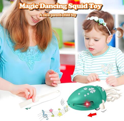 Electric Dancing Octopus Baby Toy, Magic Crawling Octopus Tummy Time Toy, Automatic Swing Dancing Squid Baby Toy for 3 4 5 6 Year Old Kids, Birthday for Boys and Girls(Green) in Saudi Arabia